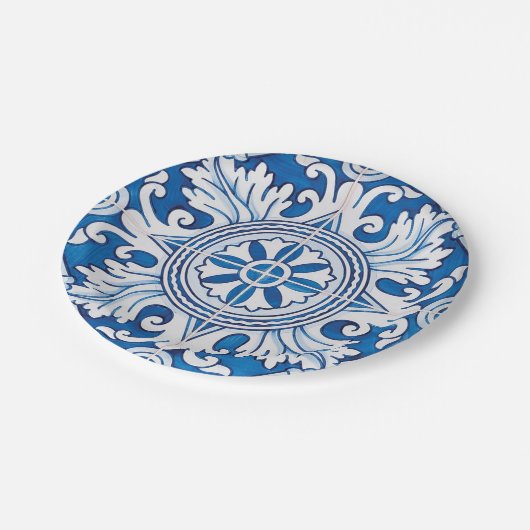 Portugees design papieren bordje (Gekanteld)