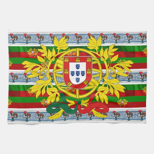 Portugees design theedoek (Horizontaal)
