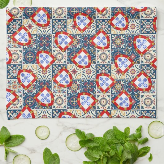 Portugees design theedoek (Gevouwen)