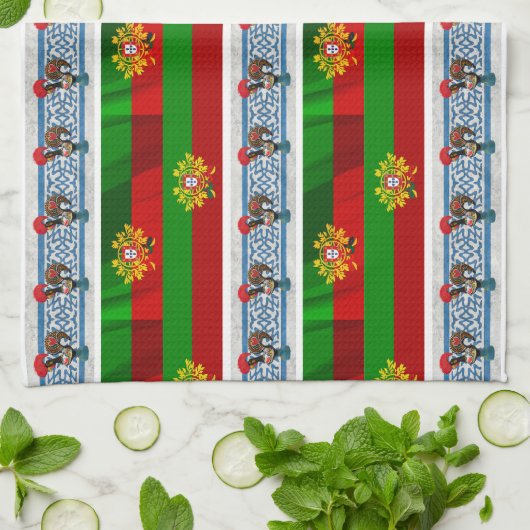 Portugees design theedoek (Gevouwen)