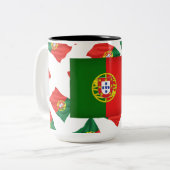 Portugees design tweekleurige koffiemok (Voorkant links)