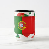 Portugees design tweekleurige koffiemok (Center)