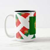 Portugees design tweekleurige koffiemok (Links)