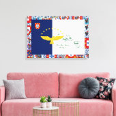 Portugees design Uitgerekt Canvas (Insitu (Woonkamer))