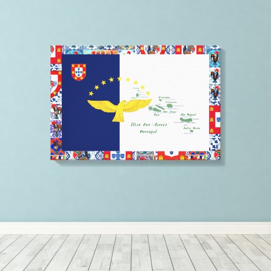 Portugees design Uitgerekt Canvas (Insitu (Houten vloer))