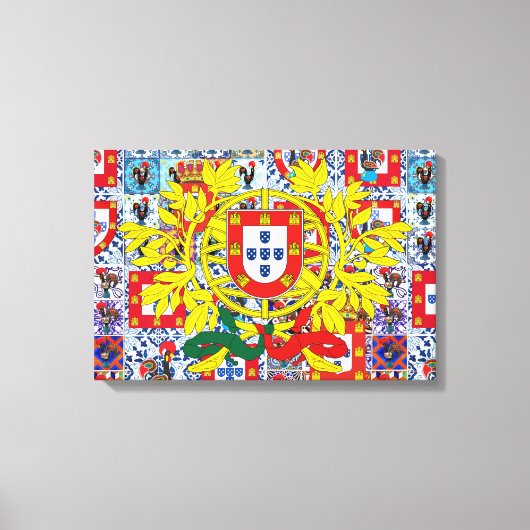 Portugees design Uitgerekt Canvas (Voorkant)
