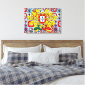 Portugees design Uitgerekt Canvas (Insitu (Slaapkamer))
