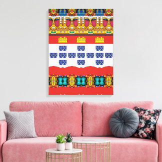 Portugees design Uitgerekt Canvas Afdruk