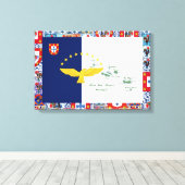 Portugees design Uitgerekt Canvas Afdruk (Insitu (Houten vloer))