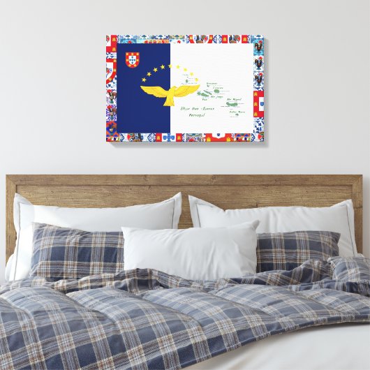 Portugees design Uitgerekt Canvas Afdruk (Insitu (Slaapkamer))