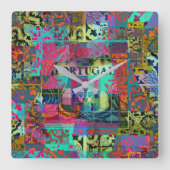 Portugees design vierkante klok (Voorkant)