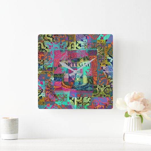 Portugees design vierkante klok (Huis)