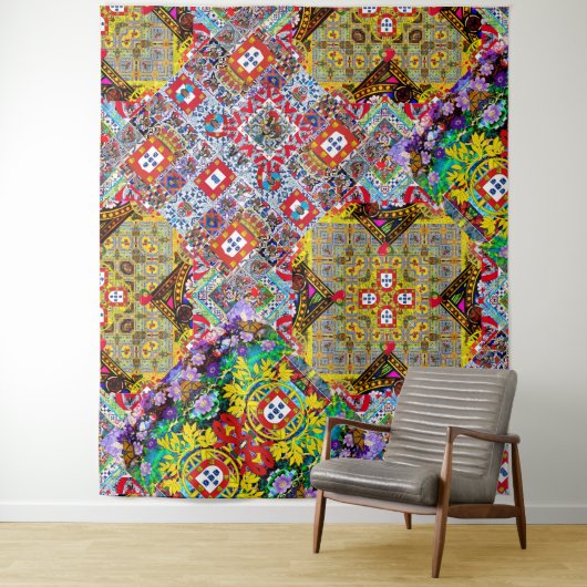 Portugees design wandkleed (In situ)