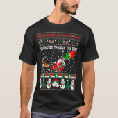 Portugees door de sneeuw Ugly met kerst T-shirt (Voorkant)