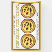 Portugees Eirog Custard Tart Pastry-voedselfestiva Spandoek (Verticaal)