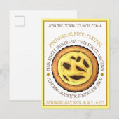 Portugees Eirog Custard Tart Pastry-voedselfestiva Uitnodiging Briefkaart (Voorkant / Achterkant)