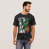 Portugees en Braziliaans erfgoed van de Mix DNA-vl T-shirt (Voorkant volledig)