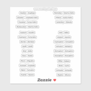 Portugees Engels Custom-Cut Vinyl Stickers