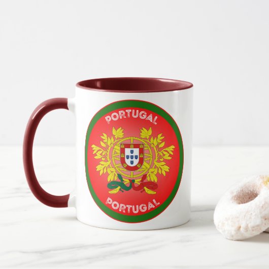 Portugees Erfgoed Embleem Mok (Met donut)