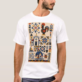 Portugees Erfgoed – Geometrisch Kunst T-Shirt