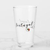 Portugees Flag Heart Design, Portugal Glas (Achterkant)