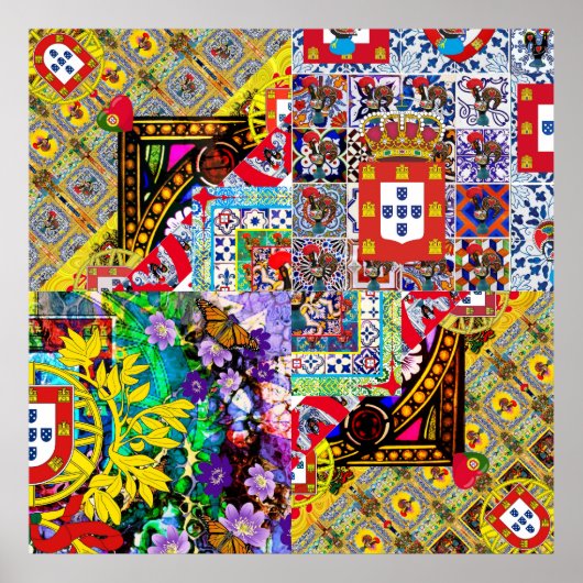 Portugees folkart design poster (Voorkant)