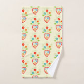 Portugees folkhartpatroon bad handdoek (Handdoek)