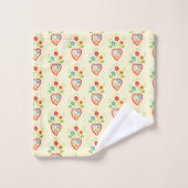 Portugees folkhartpatroon bad handdoek (Wasdoekje)