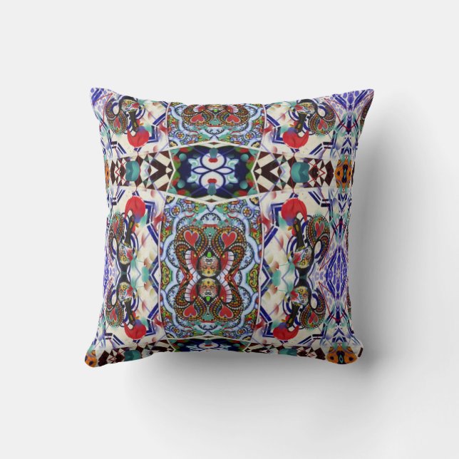 Portugees Galo de Barcelos, design gooien kussen (Achterkant)