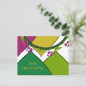 Portugees Gelukkige verjaardag Briefkaart (Staand voorkant)