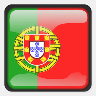 Portugees gepolijst vierkante sticker