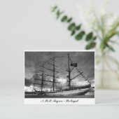 Portugees groot schip briefkaart (Staand voorkant)