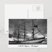 Portugees groot schip briefkaart (Voorkant / Achterkant)