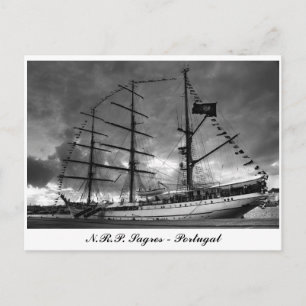 Portugees groot schip briefkaart
