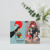 Portugees haan Kerstmis Bauble Party Briefkaart (Staand voorkant)