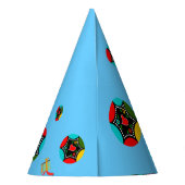 Portugees haan met cadeaus feesthoedjes (Achterkant)