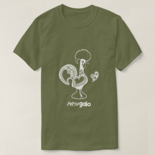 Portugees haan modern silhouet t-shirt