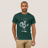Portugees haan modern silhouet t-shirt (Voorkant volledig)
