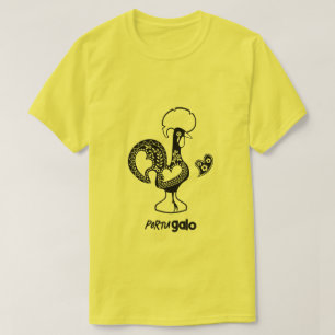 Portugees haan modern silhouet t-shirt
