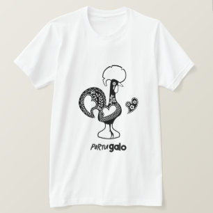 Portugees haan modern silhouet t-shirt