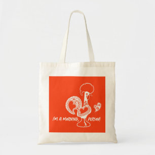 Portugees Haan Vroege Riser Modern Silhouet Tote Bag