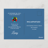 Portugees Hanen Verjaardagsfeestje Bedankt Briefkaart (Achterkant)