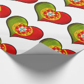 Portugees hart cadeaupapier (Hoek)