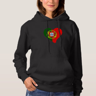 Portugees Hart Portugees Vlag Mannen Vrouwen Kinde Hoodie