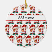 Portugees Hondenras kerststerren in Podengo Keramisch Ornament (Voorkant)