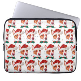 Portugees Hondenras kerststerren in Podengo Laptop Sleeve