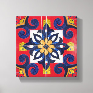 Portugees houten wanddecoraties canvas afdruk