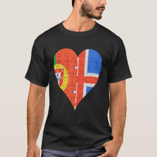 Portugees IJslands vlaghart T-shirt