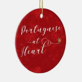 Portugees in het hart, kerstboomversiering keramisch ornament (Rechts)