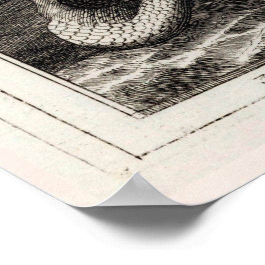  Portugees kaart van de oude Azoren (1690) Poster (Hoek)